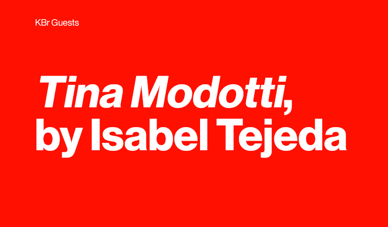 Tina Modotti,<br />
by Isabel Tejeda